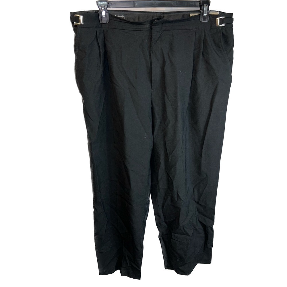 FWI Tuxedo Men’s Suit Pants Adjustable Waist Bottoms 100% Wool